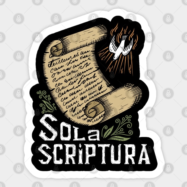 sola scriptura, by scripture alone - 2 timothy 3:16 Sticker by SHEPHERDboi